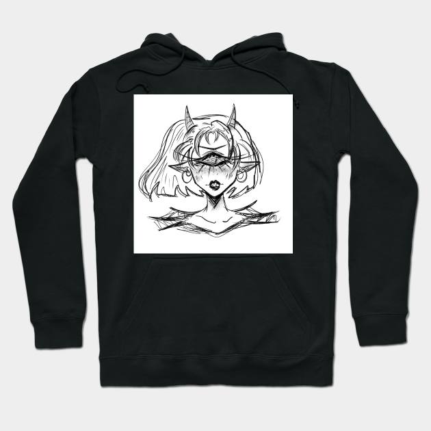 Cyclop girl Hoodie by Quiet.Sylph